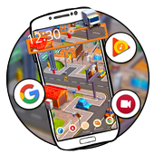 Cartoon Color World House Theme icon