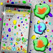 Color Water Drops Launcher Theme