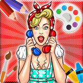 Girls Story : Coloring Book icon