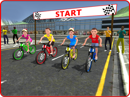 Kids Bicycle Rider Street Race скриншот 6