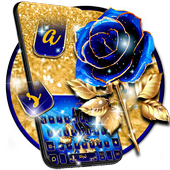 Luxury Blue Rose Keyboard Theme icon