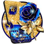 Luxury Blue Rose Keyboard Theme