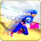 Captain Hero Vs Mega Ramp - Impossible Stunts Race icon