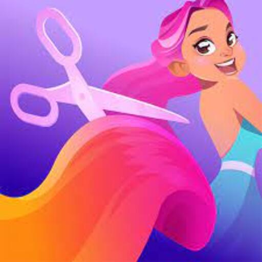 Hair cut run icon