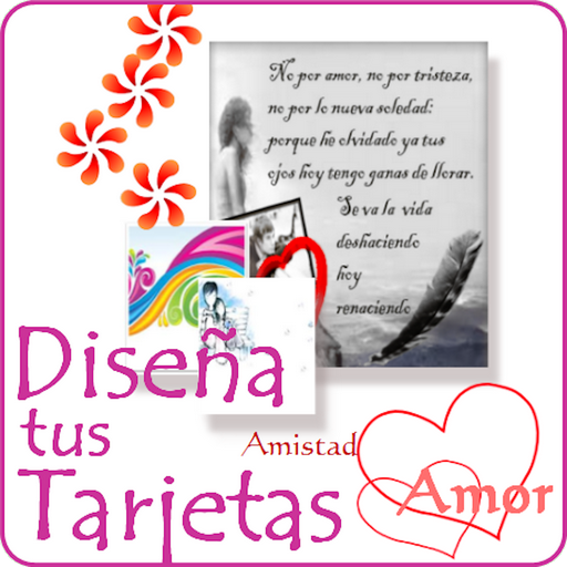 Diseña postales amor y amistad icon