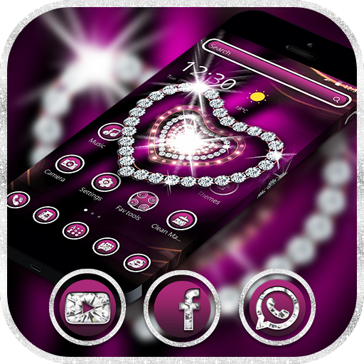 Diamond Glitter Love Heart Theme icon