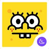 Yellow cute sponge theme on 9Apps