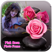 Pink Rose Photo Frame أيقونة