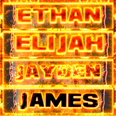 Your Name in Fire icon