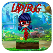 ladybug running adventure icon