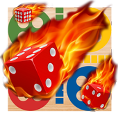 ludo fire-game of king's and star icon
