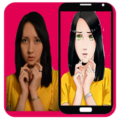 face anime photo camera icon