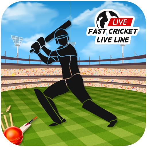 Fast cricket live line icon