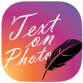 Text on photo icon