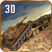 Army Truck Transport Tank 3D icon