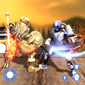 Robot Transformers Fighting - robot fight in city icon