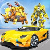 Real Robot Rhino Attack Car Transform Games icon