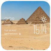 Cairo weather widget/clock أيقونة