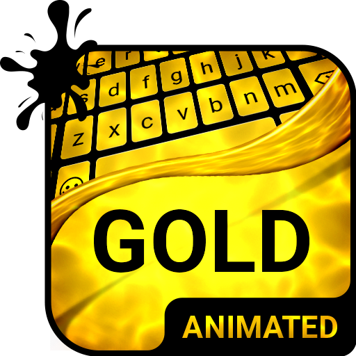 Gold Animated Keyboard Backgro icon