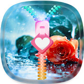 Rain rose Zipper Lock Screen icon