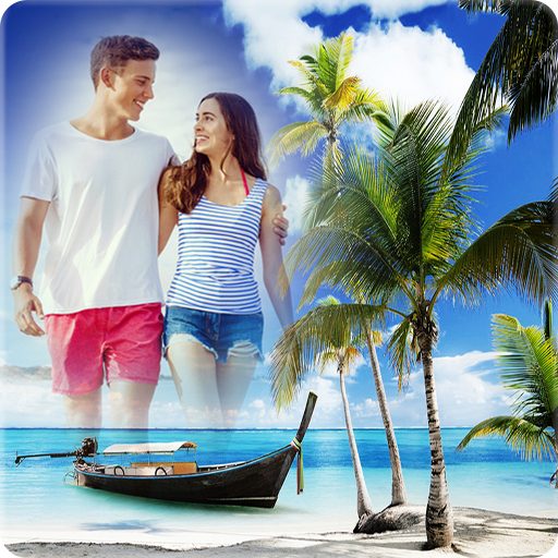 Beach Photo Frames - dp status photo editor icon