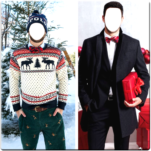 Christmas Men Photo suit icon