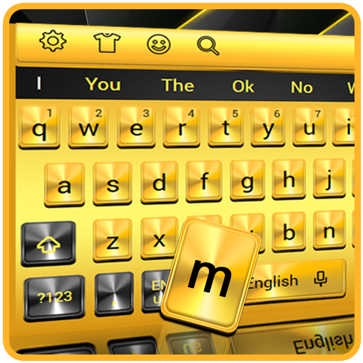 Black and Golden Keys Keyboard Theme icon