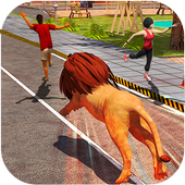 गुस्सा जानवर शेर हमले आइकन