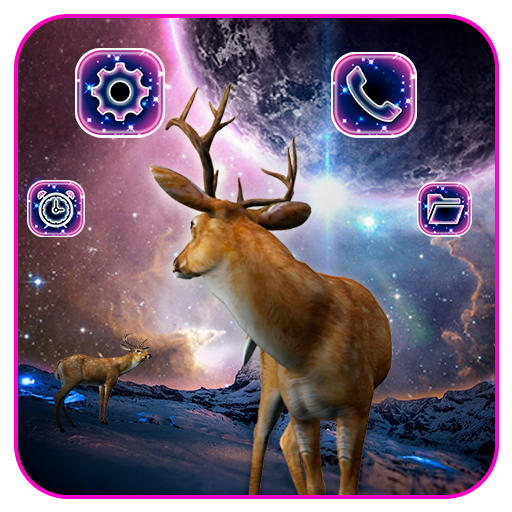 Lonely, Galaxy, Deer Theme &amp; Live Wallpaper icon