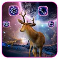 Lonely, Galaxy, Deer Theme & Live Wallpaper