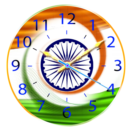 Indian Flag Clock أيقونة