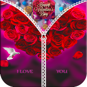 Zipper Lock Screen Valentine icon