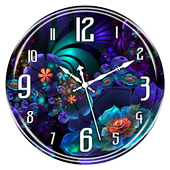 Neon Flower Clock Live WP icon