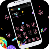 Black Lovely Candy Theme icon