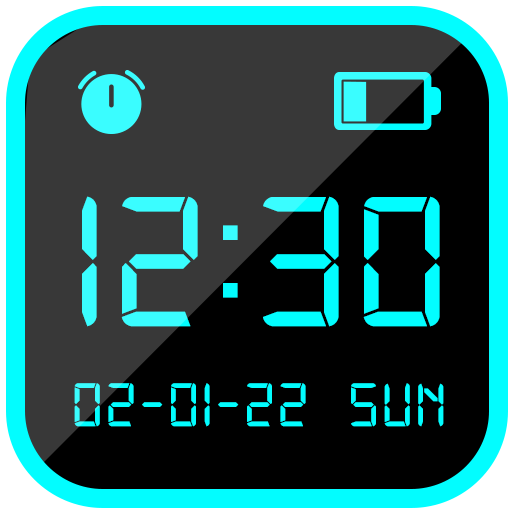 Digital Clock Live Wallpaper أيقونة