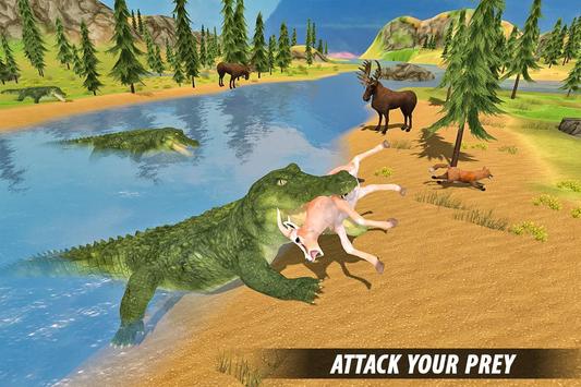 Crocodile Attack Sim: Wild Animal Family Games screenshot 7