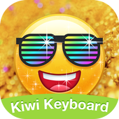Kiwi Keyboard Glitter Golden emoji icon