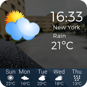 Weather &amp; Clock Widget أيقونة