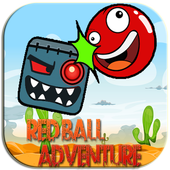 Bubble Red Ball Adventure - Jump Ball World 2018 icon