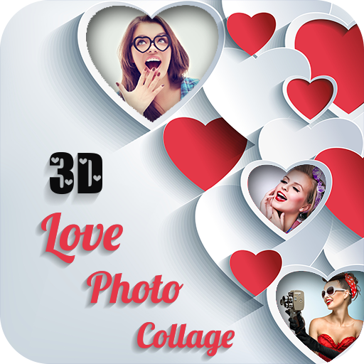 3D Love Photo collage icon