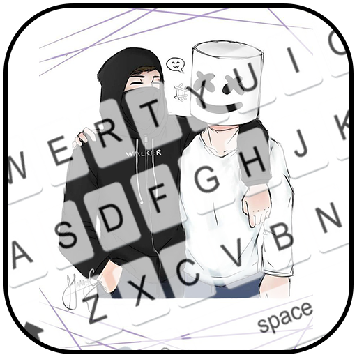 Keyboard Theme of Marshmellow and Alan Walker Cute icon