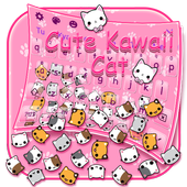Pink Cute Kawaii Gravity Keyboard Theme icon