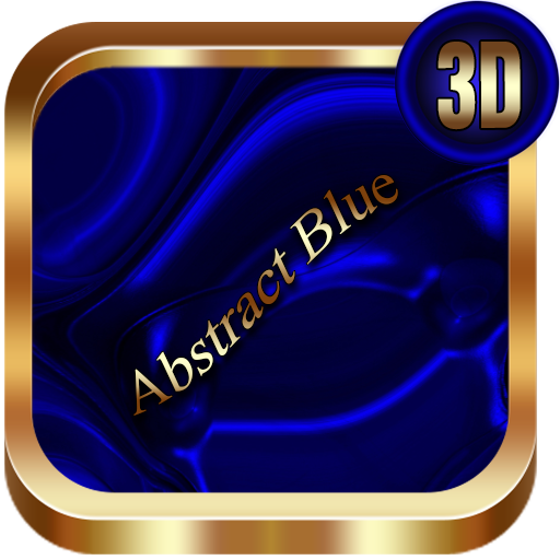 Abstract Blue 3D Next Launcher theme icon