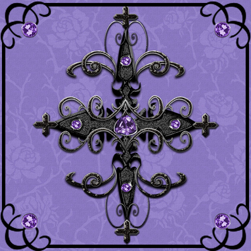Purple Gothic Cross theme icon