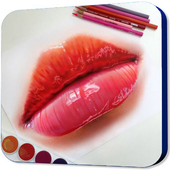 Lips Drawing Step by step icon