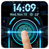 Fingerprint style lock screen for prank icon