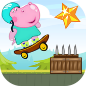 Hippo Peppa Kids Skateboard icon