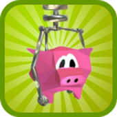 Toy peluche catch claw machine icon