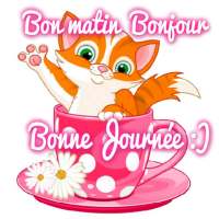 Autocollants Bonjour et Bonsoir WAStickerApp