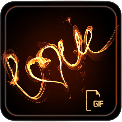 Fire Heart Gif icon